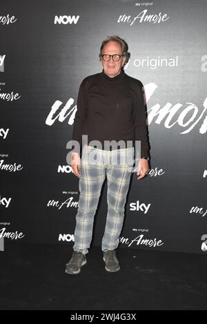 Rom, Italien. Februar 2024. Rom, Vinyl Vorschau der Sky Original-Serie „UN Amore“, auf dem Foto: Gastbeitrag: Independent Photo Agency/Alamy Live News Stockfoto