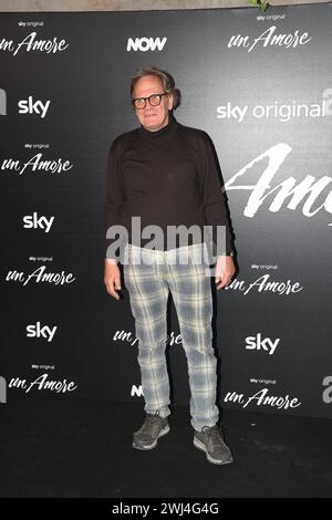 Rom, Italien. Februar 2024. Rom, Vinyl Vorschau der Sky Original-Serie „UN Amore“, auf dem Foto: Gastbeitrag: Independent Photo Agency/Alamy Live News Stockfoto