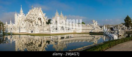 Weißer Tempel Chiang Rai Thailand, Wat Rong Khun, Nordthailand. Stockfoto