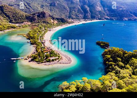 Luftaufnahme von Oludeniz im Bezirk Fethiye Stockfoto