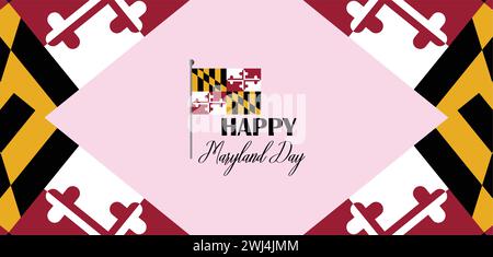 Happy Maryland Day Hintergrundbilder und Hintergründe, die Sie herunterladen und auf Ihrem Smartphone, Tablet oder Computer verwenden können. Stock Vektor