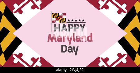 Happy Maryland Day Hintergrundbilder und Hintergründe, die Sie herunterladen und auf Ihrem Smartphone, Tablet oder Computer verwenden können. Stock Vektor