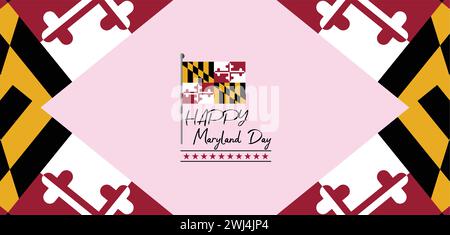 Happy Maryland Day Hintergrundbilder und Hintergründe, die Sie herunterladen und auf Ihrem Smartphone, Tablet oder Computer verwenden können. Stock Vektor