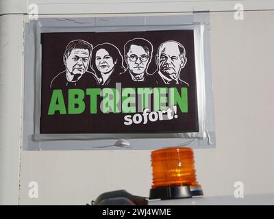 Bauern protestieren am 08/2024 in Magdeburg â€‹ Stockfoto