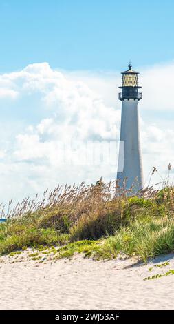 Der Leuchtturm von Cape Florida in Key Biscayne, Miami, USA Stockfoto