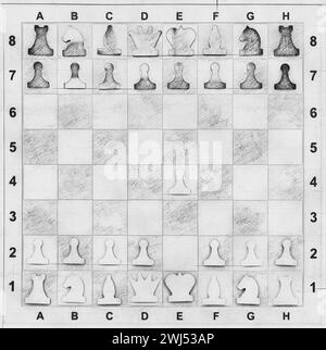 Magnetisches Schachbrett. Bildungskonzept, Schachunterricht, intellektuelles Spiel Stockfoto