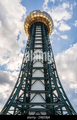 Die Sunsphere im World's Fair Park im Zentrum von Knoxville, Tennessee, USA Stockfoto