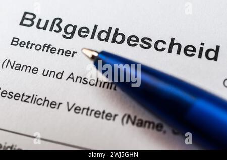 Strafe-Ankündigung Stockfoto