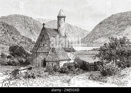 St. Kevin's Church, Country Wicklow, Republik Irland. Europa. Drei Monate in Irland von Miss Marie Anne de Bovet (1855–1935) Limerick und die Clare Coast 1889, Le Tour du Monde 1890 Stockfoto