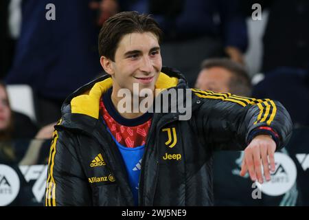 Fabio Miretti vom Juventus FC während des Spiels zwischen Juventus FC und Udinese Calcio am 12. Februar 2024 im Allianz Stadium in Turin. Stockfoto