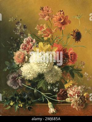 Stillleben mit Blumen, Georgius Jacobus Johannes van Os, 1820-1861 Stockfoto