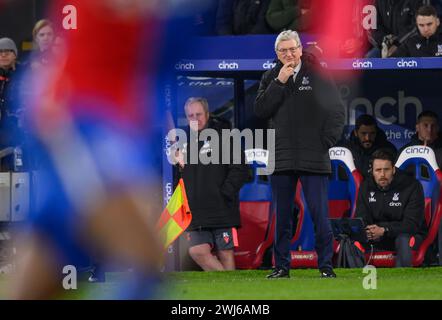 London, Großbritannien. Februar 2024 - Crystal Palace V Chelsea - Premier League - Selhurst Park. Crystal Palace Manager Roy Hodgson. Bildnachweis: Mark Pain / Alamy Live News Stockfoto