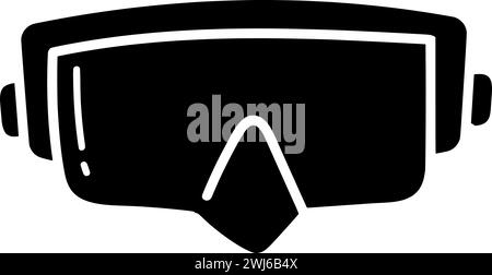 Schwarze Brille Silhouette oder flache Sonnenbrille Illustration des Sicherheitslogos Ingenieur für die Entwicklung mit Construction Icon und Industrie Form Auftragnehmer Stock Vektor