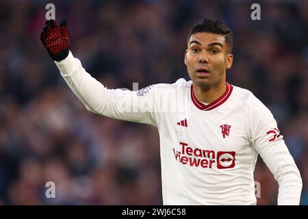 Casemiro von Manchester United während des Premier League-Spiels zwischen Aston Villa und Manchester United Stockfoto