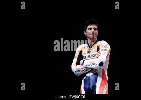 MADRID, SPANIEN - 13. FEBRUAR: Joan mir während der Präsentation des Repsol Honda Teams 2024 in Madrid Credit: Guille Martinez/AFLO/Alamy Live News Stockfoto