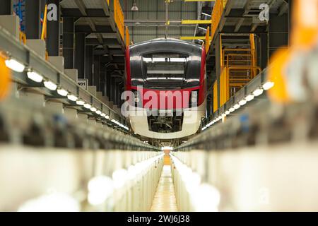 Skytrain, Ein Schnellbahnsystem, das bei Einzelpersonen in großen städtischen Gemeinden beliebt ist. Praktisch und zeitnah Stockfoto