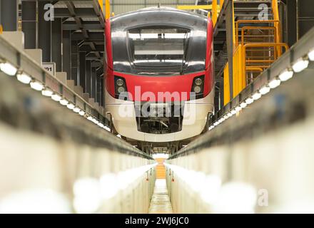 Skytrain, Ein Schnellbahnsystem, das bei Einzelpersonen in großen städtischen Gemeinden beliebt ist. Praktisch und zeitnah Stockfoto