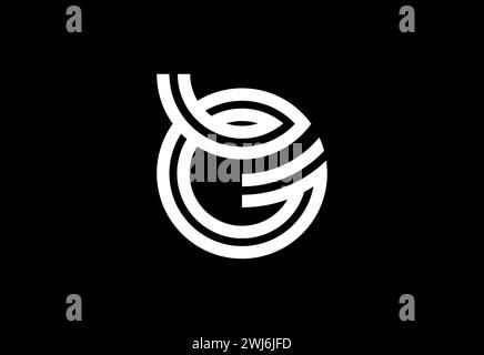 Letter G Fisch Logo Design Vektor Illustration. Angellogo Stock Vektor