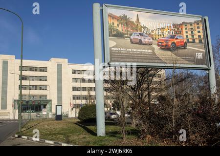 Neue FIAT 600 Werbetafeln in Italien Stockfoto