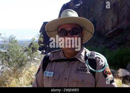 Tahquitz Canyon Trail in der Nähe von Palm Springs in Kalifornien. Stockfoto