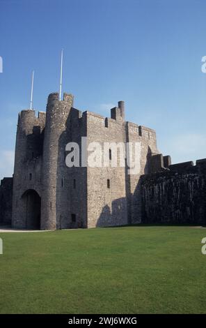 Großbritannien, Wales, Pembroke, Pembroke Castle Haupttor. Stockfoto