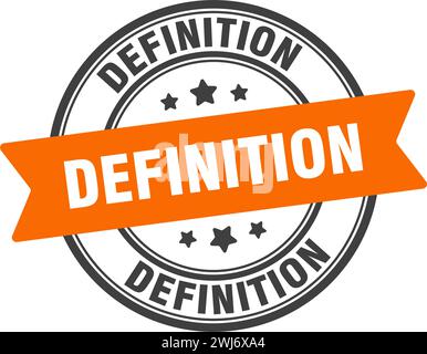 Definitionsstempel. Definition rundes Zeichen. Etikett auf transparentem Hintergrund Stock Vektor