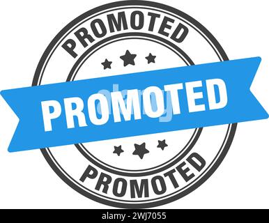 Hochgestufter Stempel. Runder Werbespot. Etikett auf transparentem Hintergrund Stock Vektor