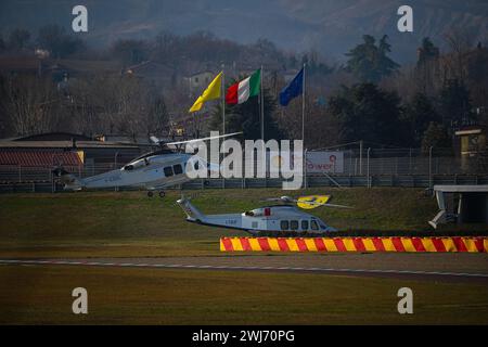 Ferrari Elicopter während des Shakedowns mit dem neuen Ferrari SF-24 für die F1-Saison 2024, 13. Februar 2024 Stockfoto