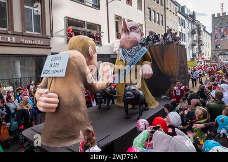Karneval, Rosenmontag in Köln, „Besuch der alten Dame“ Antisemitismus wird wieder gesellschaftsfähig *** Karneval, Rosenmontag in Köln, „Besuch von Stockfoto