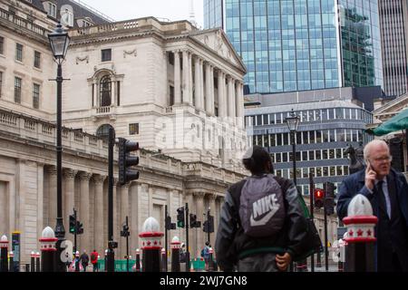 London, England, Großbritannien. Februar 2024. Britische Zentralbank, Band of England, Hauptsitz in der City of London. (Kreditbild: © Tayfun Salci/ZUMA Press Wire) NUR REDAKTIONELLE VERWENDUNG! Nicht für kommerzielle ZWECKE! Stockfoto