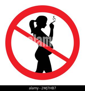 Nehmen Sie während der Schwangerschaft keine Drogen Verbotsschild No Smoking No Mariana Stockfoto