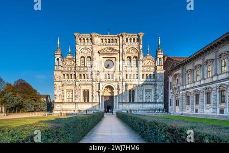 Certosa Di Pavia, Historisches Kartäuserkloster in der Nähe von Pavia, Lombardia, Italien Stockfoto