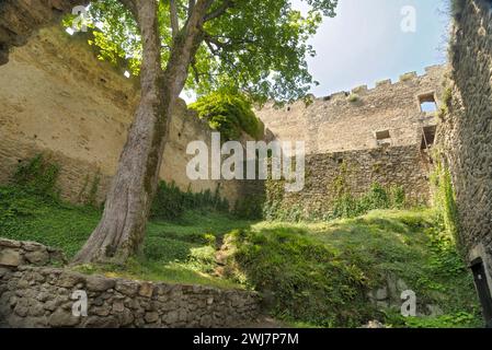 Schloss Chojnik oberhalb der Stadt Sobieszów im Südwesten Polens Stockfoto