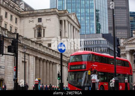 London, England, Großbritannien. Februar 2024. Britische Zentralbank, Band of England, Hauptsitz in der City of London. (Kreditbild: © Tayfun Salci/ZUMA Press Wire) NUR REDAKTIONELLE VERWENDUNG! Nicht für kommerzielle ZWECKE! Stockfoto