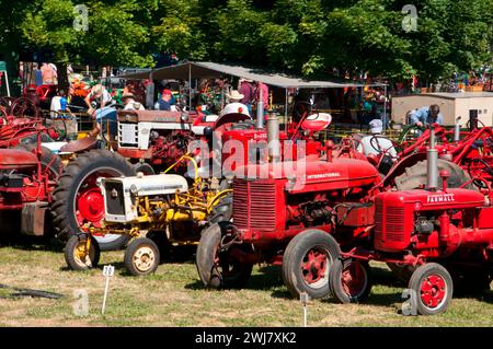 Antike Traktoren, große Oregon Dampf-Up, antike Powerland, Brooks, Oregon Stockfoto