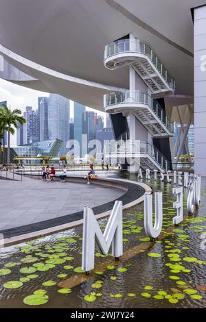 Das ArtScience Museum in der Marina Bay Waterfront in Singapur Stockfoto