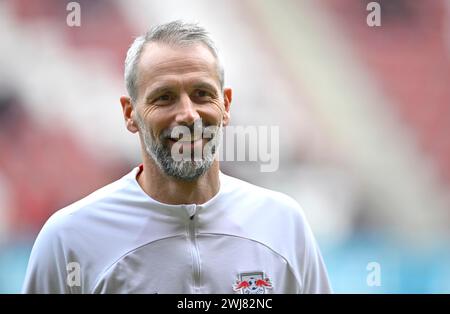 Trainer Marco Rose RasenBallsport Leipzig RBL Portrait, Smiles, WWK Arena, Augsburg, Bayern, Deutschland Stockfoto