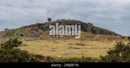 Cheesewring, Granittor auf Stowes’ Hill, Bodmin Moor bei Minions in Cornwall Stockfoto