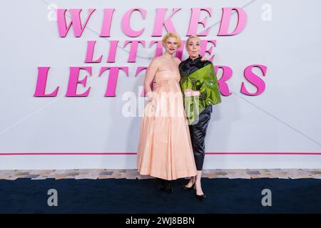 ODEON LUXE Leicester Square, London, Großbritannien. 13. Februar 2024. Jessie Buckley und Olivia Colman fotografierten bei der europäischen Premiere von Wicked Little Letters. Foto von Julie Edwards./Alamy Live News Stockfoto