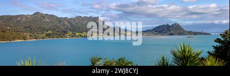 Panoramablick auf Parua Bay, Te Tai Tokerau / Northland, Te IKA-a-Maui / Nordinsel, Aotearoa / Neuseeland. Stockfoto