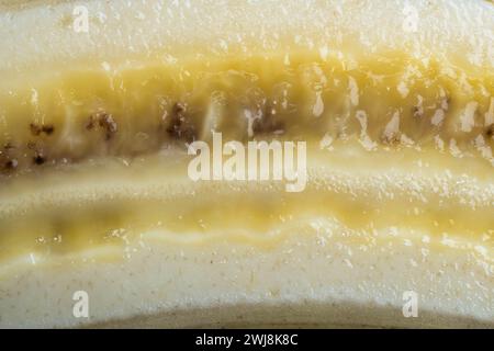 Makrobananenfotografie Stockfoto