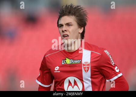 Monza, Italien. Februar 2024. Alessio Zerbin vom AC Monza während des Spiels der Serie A im U-Power Stadium, Monza. Der Bildnachweis sollte lauten: Jonathan Moscrop/Sportimage Credit: Sportimage Ltd/Alamy Live News Stockfoto