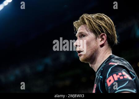Kopenhagen, Dänemark. Februar 2024. Kevin de Bruyne (17) aus Manchester City, der beim Spiel der UEFA Champions League zwischen dem FC Kopenhagen und Manchester City in Parken in Kopenhagen zu sehen war. (Foto: Gonzales Photo/Alamy Live News Stockfoto
