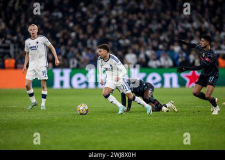 Kopenhagen, Dänemark. Februar 2024. Jordan Larsson (11) vom FC Kopenhagen beim UEFA Champions League-Spiel zwischen dem FC Kopenhagen und Manchester City in Parken in Kopenhagen. (Foto: Gonzales Photo/Alamy Live News Stockfoto