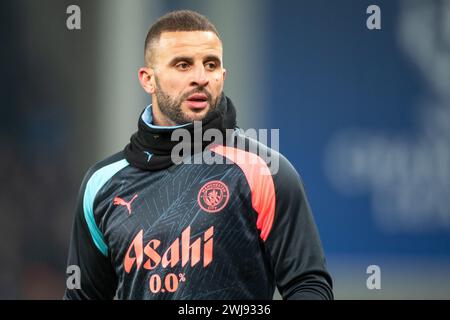 Kopenhagen, Dänemark. Februar 2024. Kyle Walker von Manchester Citywährend der UEFA Champions League, Achtelfinale zwischen FC Kopenhagen und Manchester City in Parken in Kopenhagen, Dänemark am 13. Februar 2024 (Foto: Andrew SURMA/ Credit: SIPA USA/Alamy Live News Stockfoto