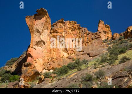 Canyon Aufschlüsse, Leslie Gulch Bereich der kritischen Umweltbewusstsein, Vale Bezirk Bureau of Land Management, Oregon Stockfoto