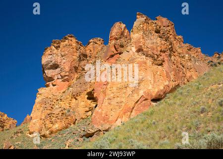 Canyon Aufschlüsse, Leslie Gulch Bereich der kritischen Umweltbewusstsein, Vale Bezirk Bureau of Land Management, Oregon Stockfoto