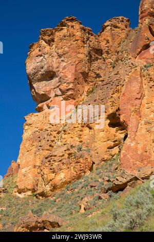 Canyon Aufschlüsse, Leslie Gulch Bereich der kritischen Umweltbewusstsein, Vale Bezirk Bureau of Land Management, Oregon Stockfoto