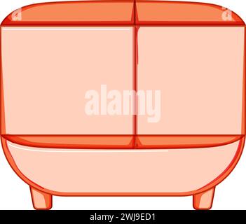 mockup Schreibtisch Organizer Cartoon Vektor Illustration Stock Vektor