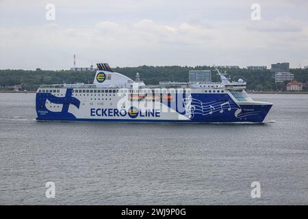 Kreuzfahrtschiff MS Finlandia, betrieben vom finnischen Fährbetreiber Eckerö Line zwischen Tallinn und Helsinki, Passagierschiff für die Ostsee, Passagierfähren Stockfoto